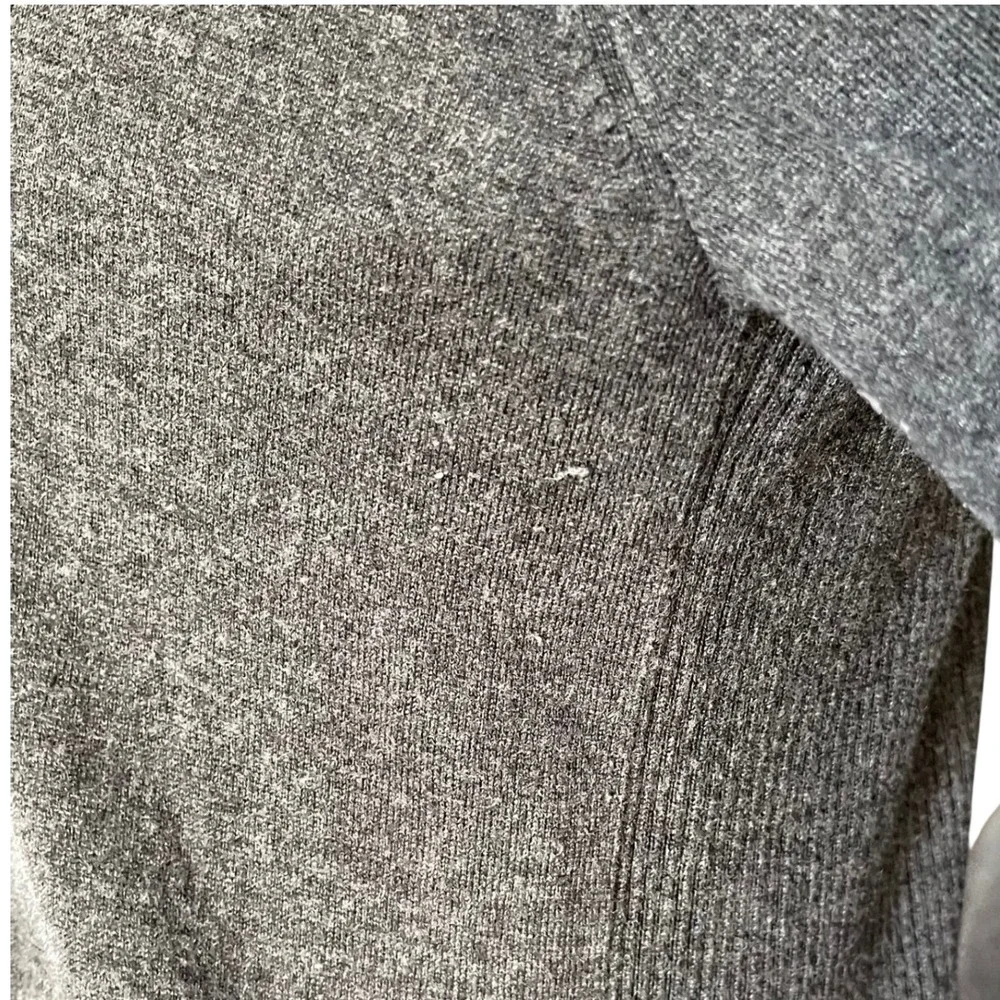 Express Women Charcoal‎ Gray Ribbed Open Front Cashmere Blend Cardigan Sweater S